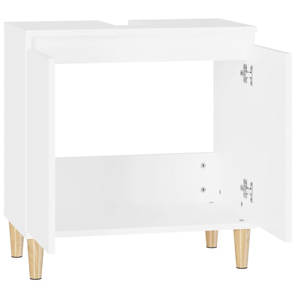 vidaXL Sink Cabinet White 58x33x60 cm Engineered Wood