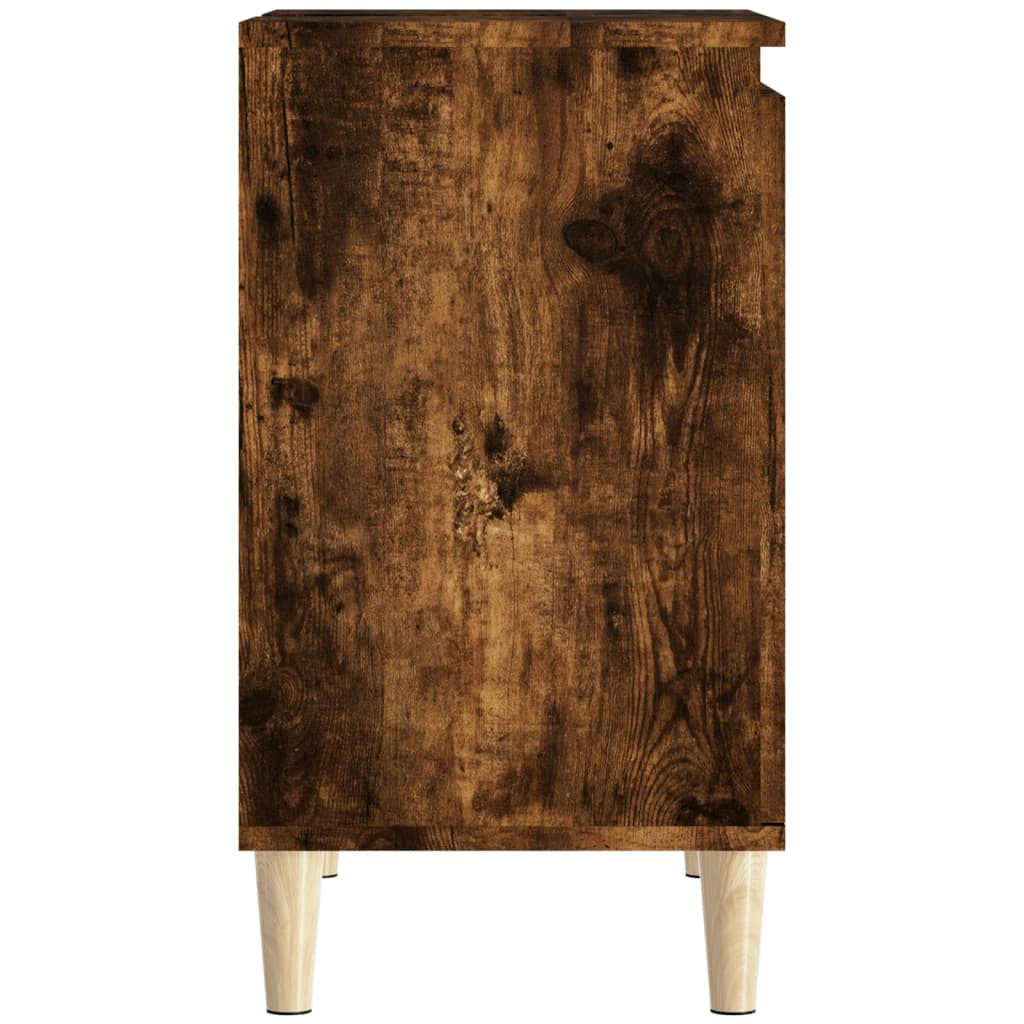 vidaXL Sink Cabinet Smoked Oak 58x33x60 cm Engineered Wood