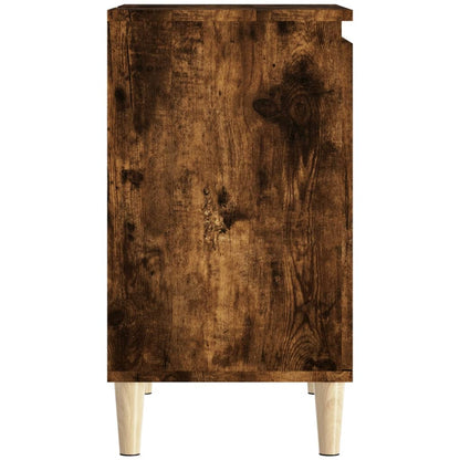 vidaXL Sink Cabinet Smoked Oak 58x33x60 cm Engineered Wood