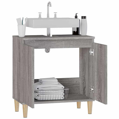 vidaXL Sink Cabinet Grey Sonoma 58x33x60 cm Engineered Wood