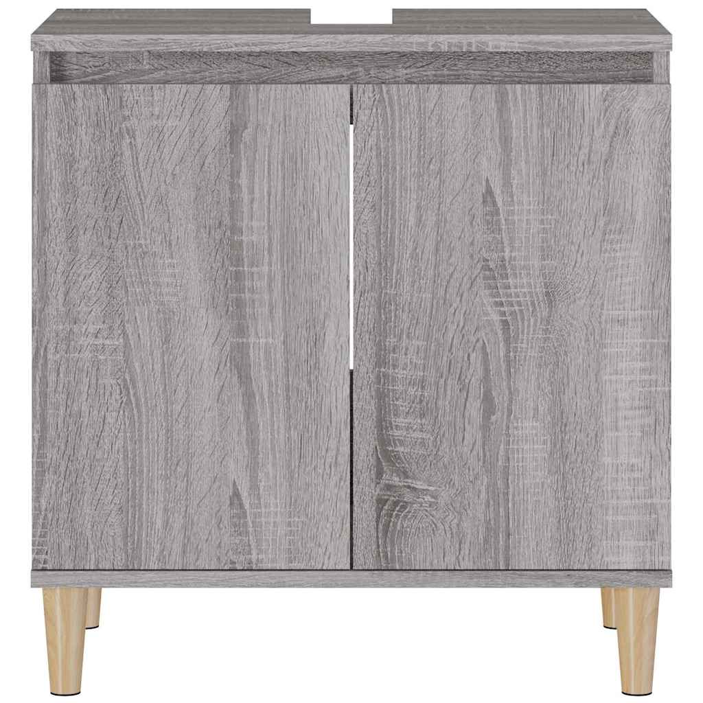 vidaXL Sink Cabinet Grey Sonoma 58x33x60 cm Engineered Wood