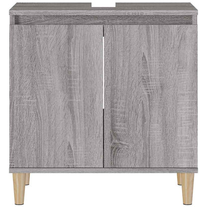 vidaXL Sink Cabinet Grey Sonoma 58x33x60 cm Engineered Wood