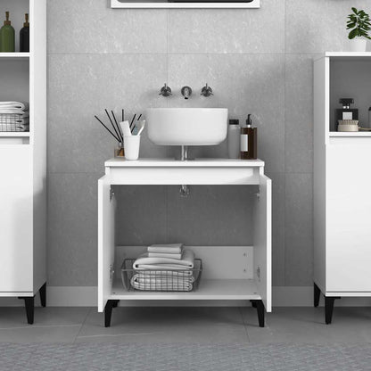 vidaXL Sink Cabinet White 58x33x60 cm Engineered Wood