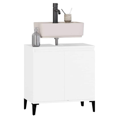 vidaXL Sink Cabinet White 58x33x60 cm Engineered Wood