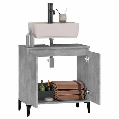 vidaXL Sink Cabinet Concrete Grey 58x33x60 cm Engineered Wood