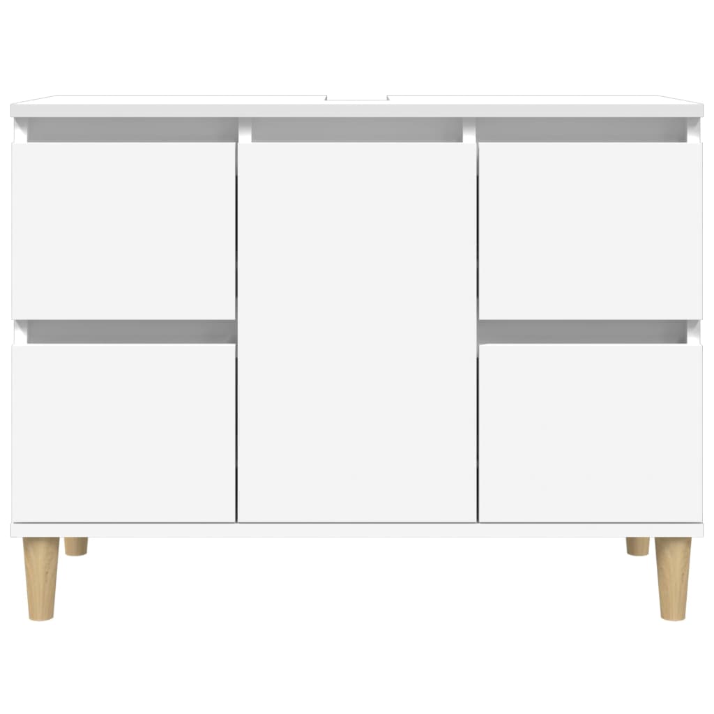vidaXL Sink Cabinet White 80x33x60 cm Engineered Wood