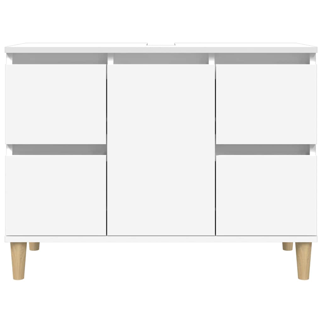 vidaXL Sink Cabinet White 80x33x60 cm Engineered Wood