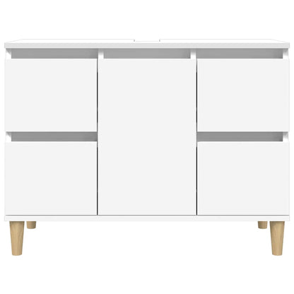 vidaXL Sink Cabinet White 80x33x60 cm Engineered Wood