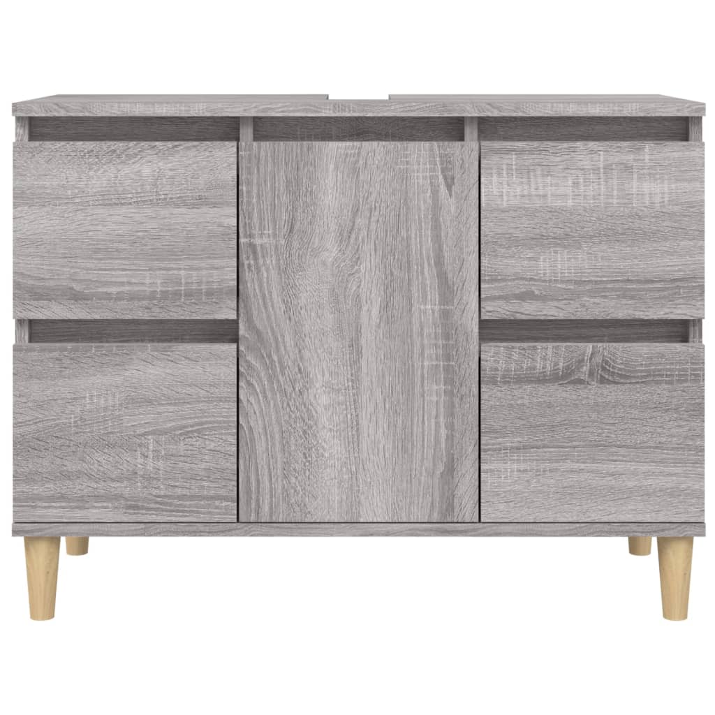 vidaXL Sink Cabinet Grey Sonoma 80x33x60 cm Engineered Wood