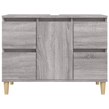 vidaXL Sink Cabinet Grey Sonoma 80x33x60 cm Engineered Wood