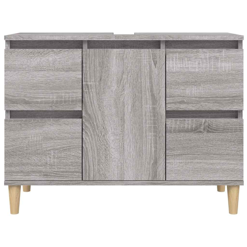 vidaXL Sink Cabinet Grey Sonoma 80x33x60 cm Engineered Wood