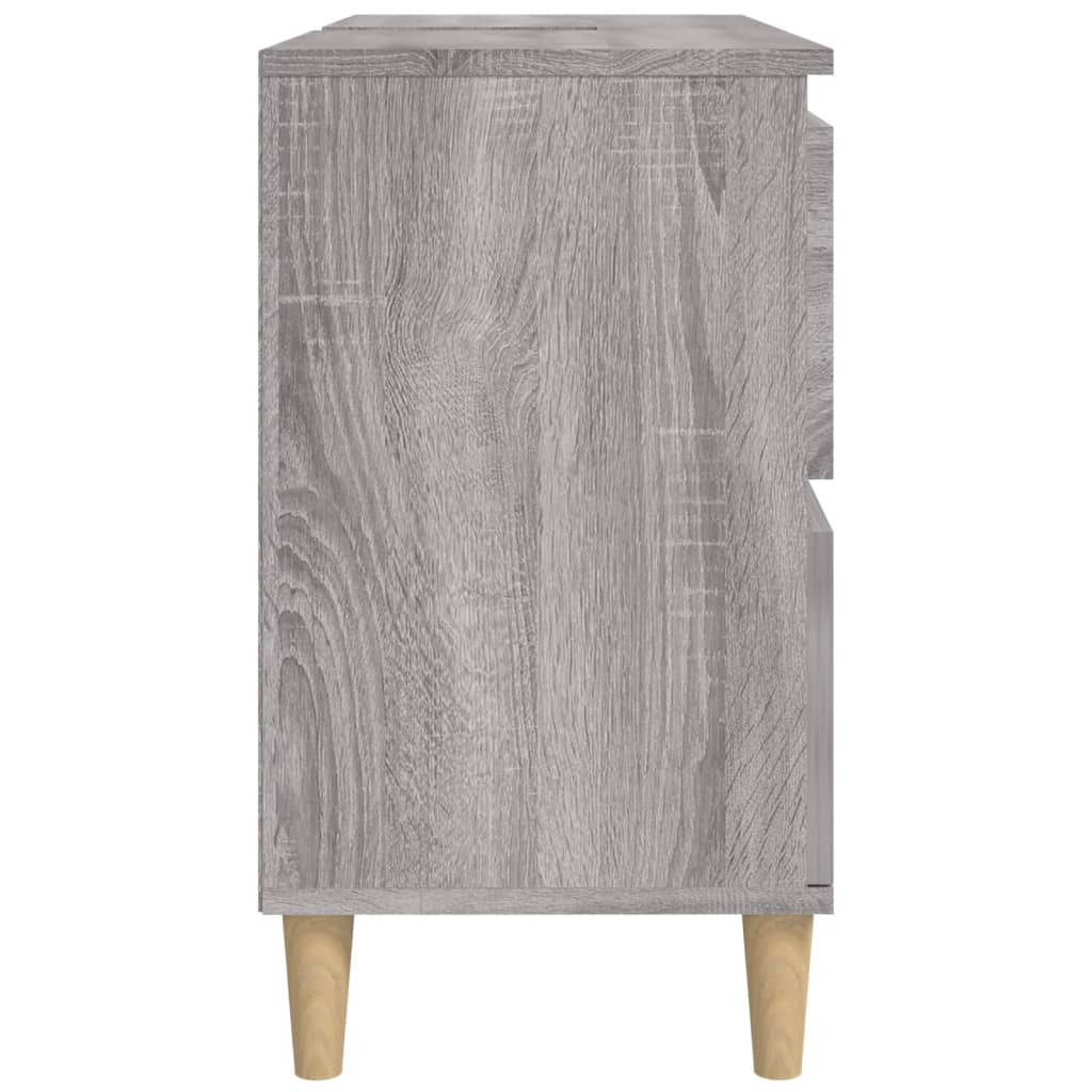 vidaXL Sink Cabinet Grey Sonoma 80x33x60 cm Engineered Wood