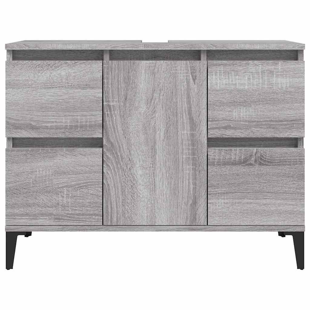 vidaXL Sink Cabinet Grey Sonoma 80x33x60 cm Engineered Wood