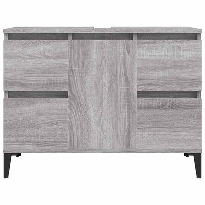 vidaXL Sink Cabinet Grey Sonoma 80x33x60 cm Engineered Wood