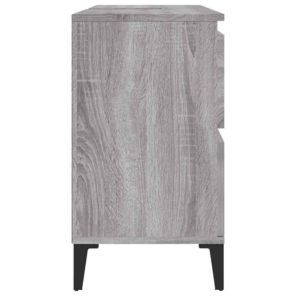 vidaXL Sink Cabinet Grey Sonoma 80x33x60 cm Engineered Wood