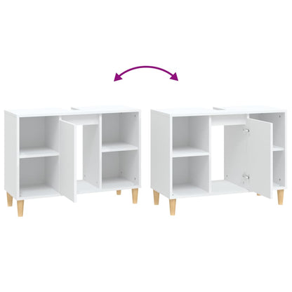 vidaXL Sink Cabinet White 80x33x60 cm Engineered Wood