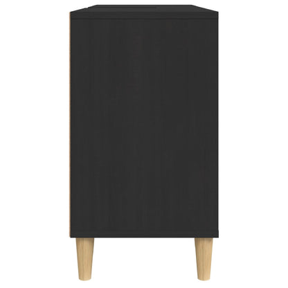 vidaXL Sink Cabinet Black 80x33x60 cm Engineered Wood