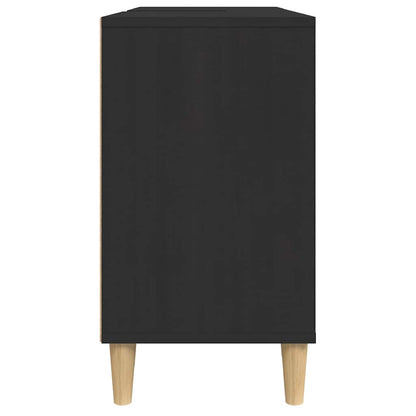vidaXL Sink Cabinet Black 80x33x60 cm Engineered Wood