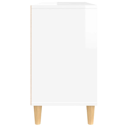 vidaXL Sink Cabinet High Gloss White 80x33x60 cm Engineered Wood