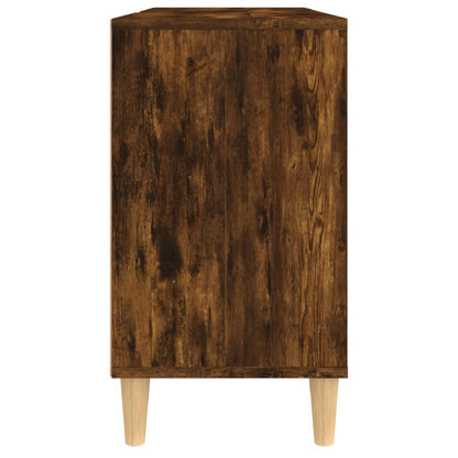 vidaXL Sink Cabinet Smoked Oak 80x33x60 cm Engineered Wood