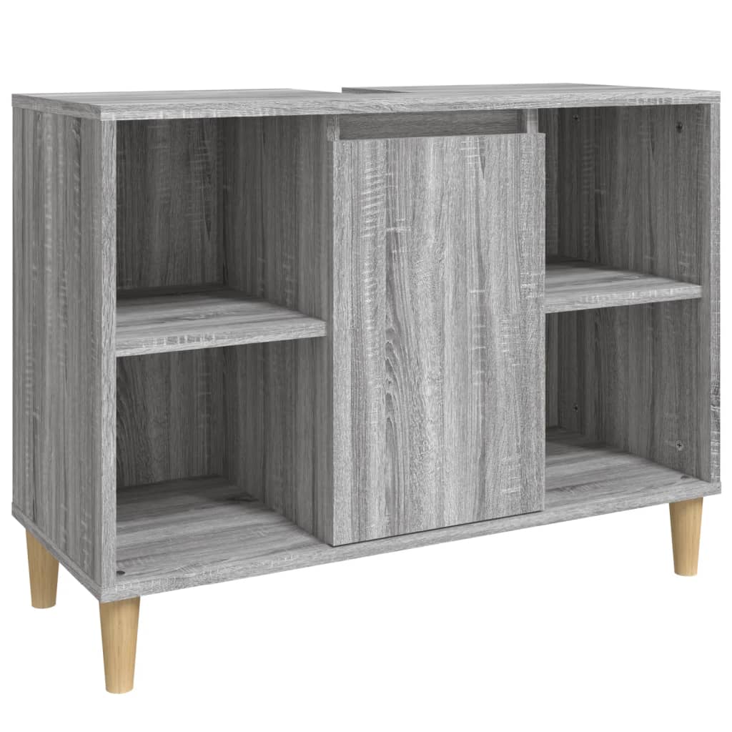 vidaXL Sink Cabinet Grey Sonoma 80x33x60 cm Engineered Wood