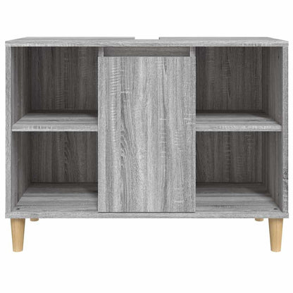vidaXL Sink Cabinet Grey Sonoma 80x33x60 cm Engineered Wood