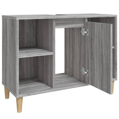 vidaXL Sink Cabinet Grey Sonoma 80x33x60 cm Engineered Wood