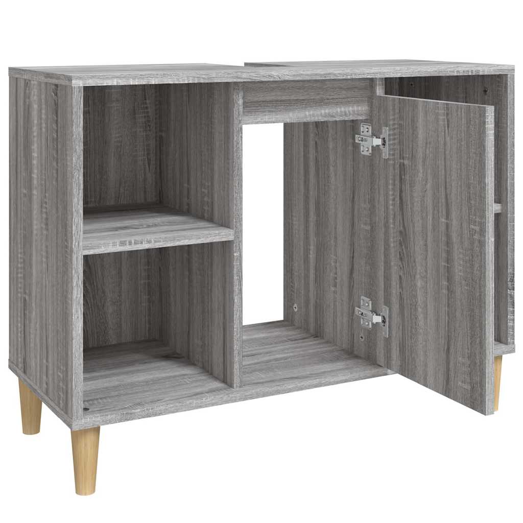 vidaXL Sink Cabinet Grey Sonoma 80x33x60 cm Engineered Wood