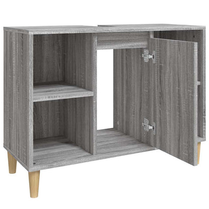 vidaXL Sink Cabinet Grey Sonoma 80x33x60 cm Engineered Wood