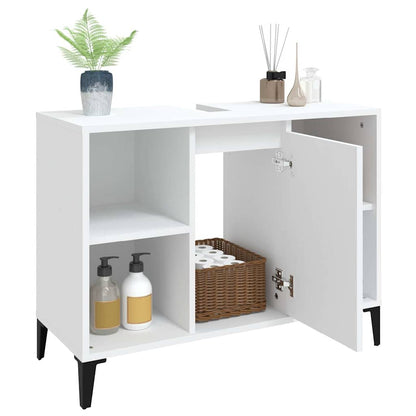vidaXL Sink Cabinet White 80x33x60 cm Engineered Wood