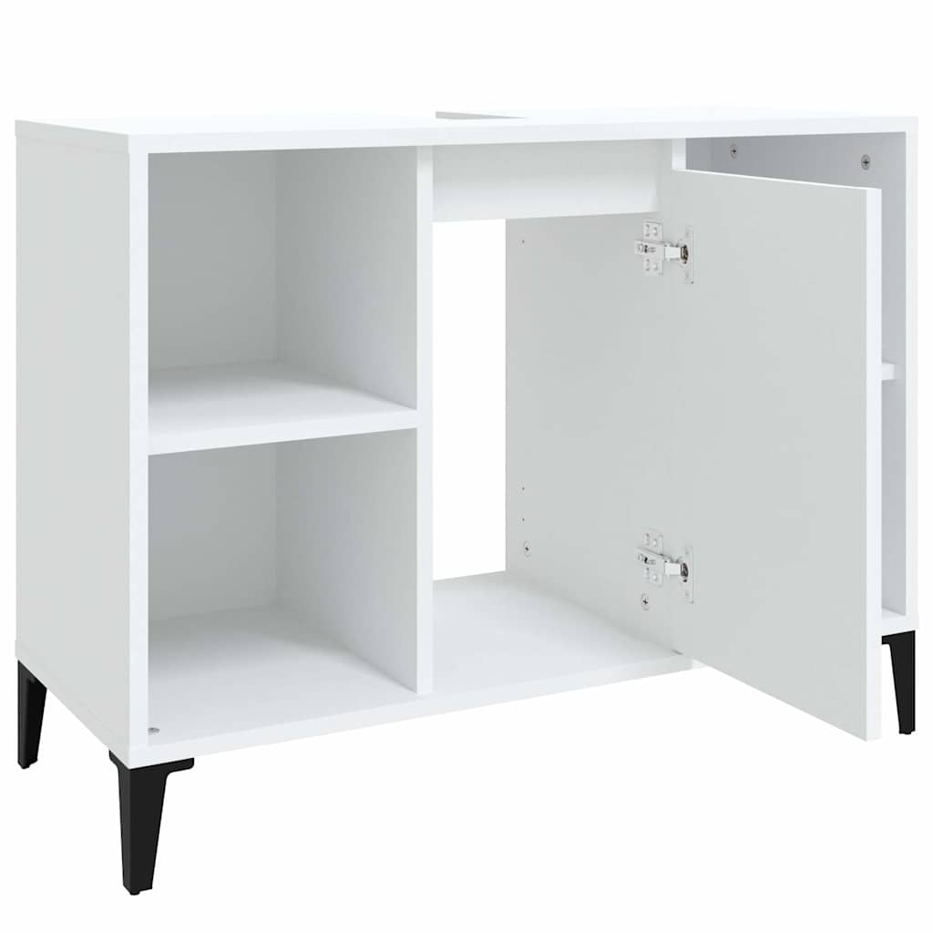 vidaXL Sink Cabinet White 80x33x60 cm Engineered Wood