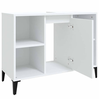 vidaXL Sink Cabinet White 80x33x60 cm Engineered Wood