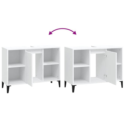 vidaXL Sink Cabinet White 80x33x60 cm Engineered Wood
