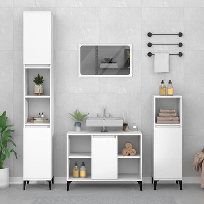 vidaXL Sink Cabinet White 80x33x60 cm Engineered Wood