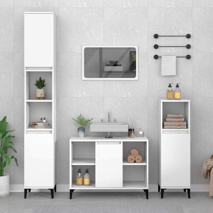 vidaXL Sink Cabinet White 80x33x60 cm Engineered Wood