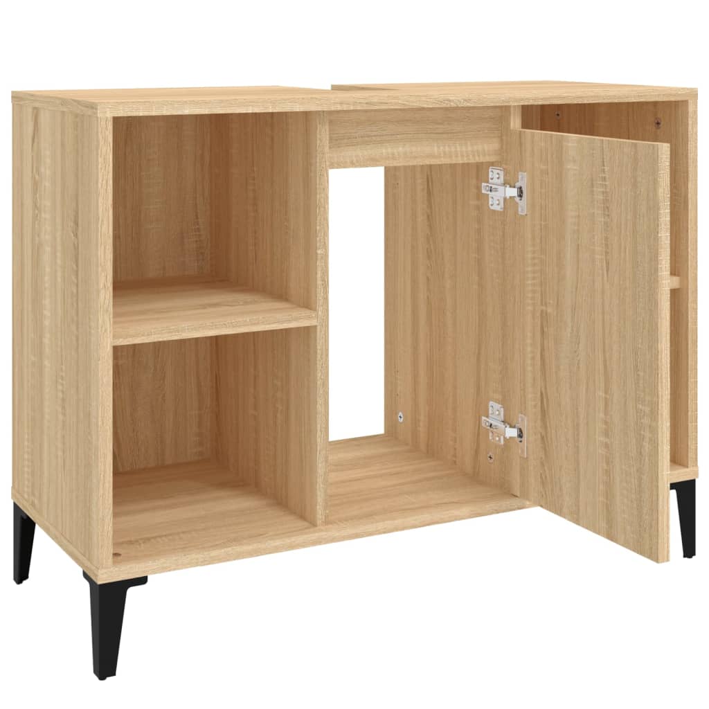 vidaXL Sink Cabinet Sonoma Oak 80x33x60 cm Engineered Wood