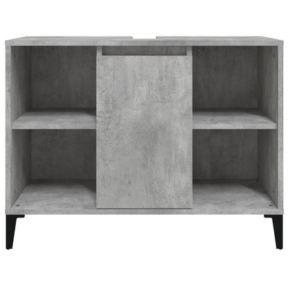 vidaXL Sink Cabinet Concrete Grey 80x33x60 cm Engineered Wood