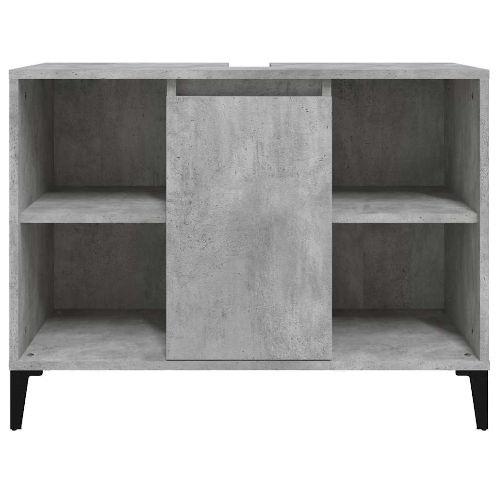 vidaXL Sink Cabinet Concrete Grey 80x33x60 cm Engineered Wood