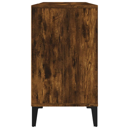 vidaXL Sink Cabinet Smoked Oak 80x33x60 cm Engineered Wood