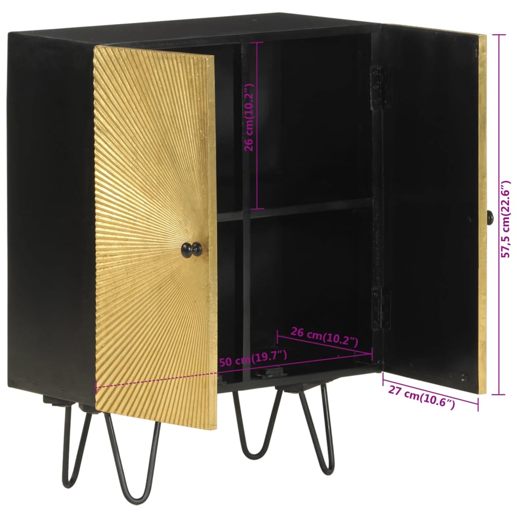 vidaXL Sideboard 55x30x75 cm Solid Wood Mango