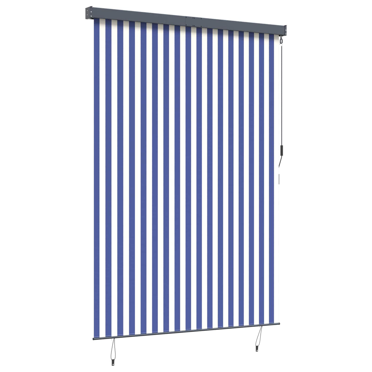 vidaXL Roller Blind Blue and White 180 x 250 cm Fabric and Aluminum