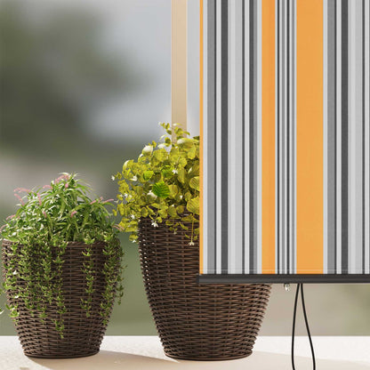vidaXL Roller Blind Yellow and Blue 180 x 250 cm Fabric and Aluminum