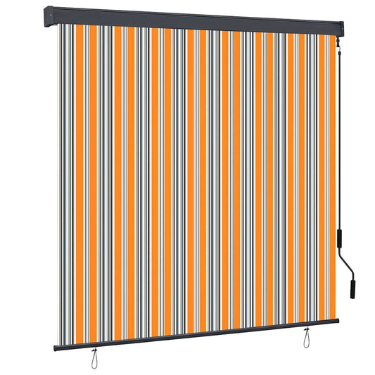 vidaXL Roller Blind Yellow and Blue 180 x 250 cm Fabric and Aluminum