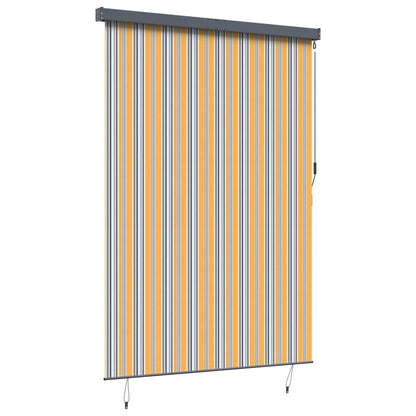 vidaXL Roller Blind Yellow and Blue 180 x 250 cm Fabric and Aluminum