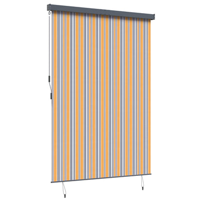 vidaXL Roller Blind Yellow and Blue 180 x 250 cm Fabric and Aluminum