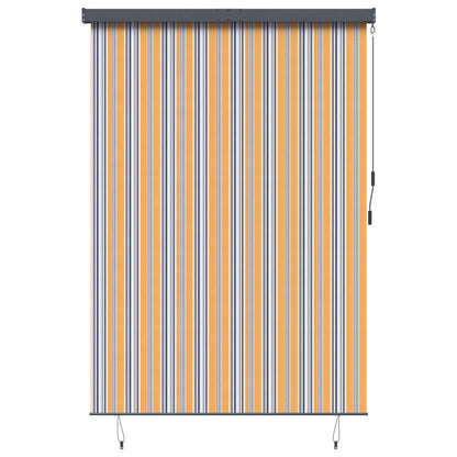 vidaXL Roller Blind Yellow and Blue 180 x 250 cm Fabric and Aluminum