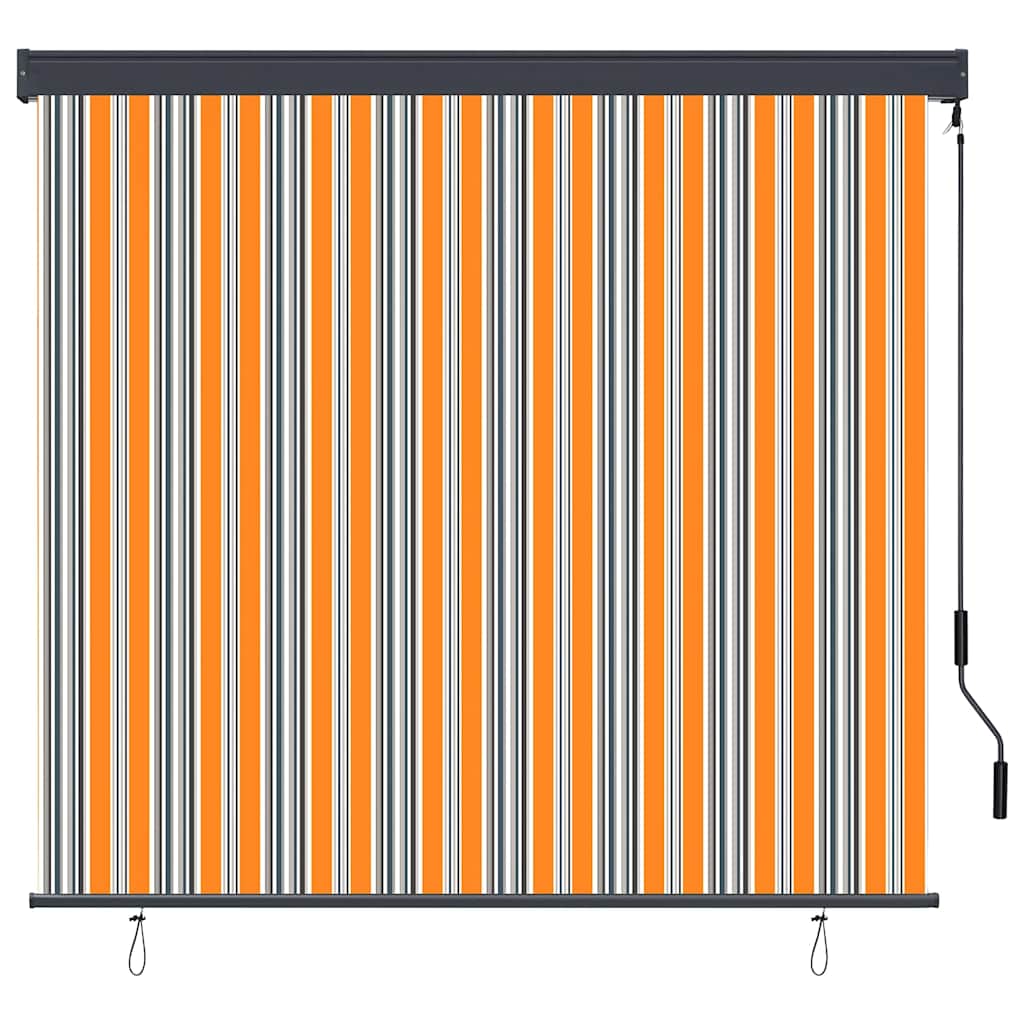 vidaXL Roller Blind Yellow and Blue 180 x 250 cm Fabric and Aluminum