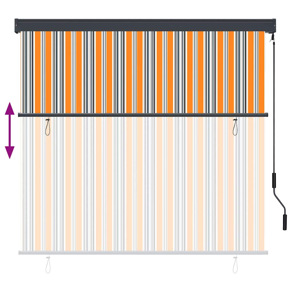 vidaXL Roller Blind Yellow and Blue 180 x 250 cm Fabric and Aluminum