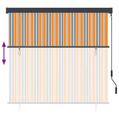 vidaXL Roller Blind Yellow and Blue 180 x 250 cm Fabric and Aluminum