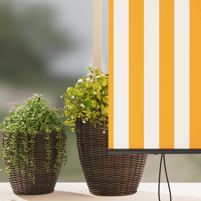 vidaXL Roller Blind White and Orange 180 x 250 cm Fabric and Aluminum